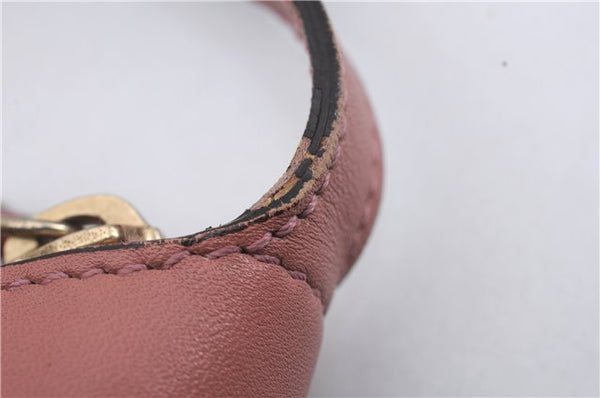 Authentic GUCCI Hand Bag Accessory Pouch GG Canvas Leather 224093 Brown 8939D