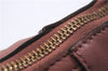Authentic GUCCI Hand Bag Accessory Pouch GG Canvas Leather 224093 Brown 8939D