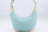Authentic GUCCI Shoulder Hand Bag GG Canvas Enamel 0014158 Light Blue 8940D