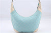 Authentic GUCCI Shoulder Hand Bag GG Canvas Enamel 0014158 Light Blue 8940D