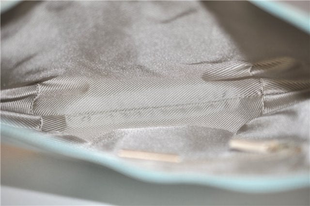 Authentic GUCCI Shoulder Hand Bag GG Canvas Enamel 0014158 Light Blue 8940D