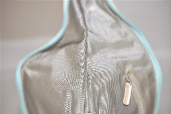 Authentic GUCCI Shoulder Hand Bag GG Canvas Enamel 0014158 Light Blue 8940D