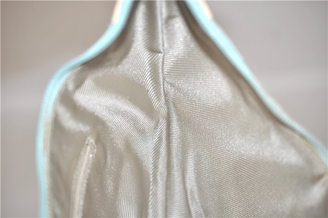 Authentic GUCCI Shoulder Hand Bag GG Canvas Enamel 0014158 Light Blue 8940D