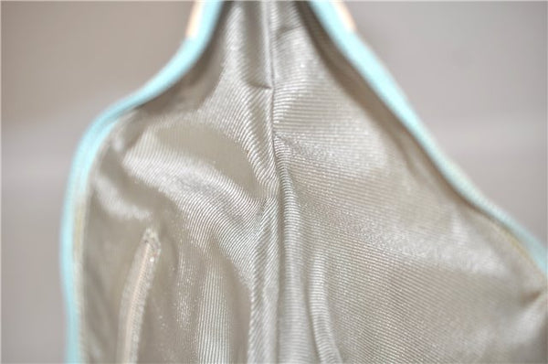 Authentic GUCCI Shoulder Hand Bag GG Canvas Enamel 0014158 Light Blue 8940D