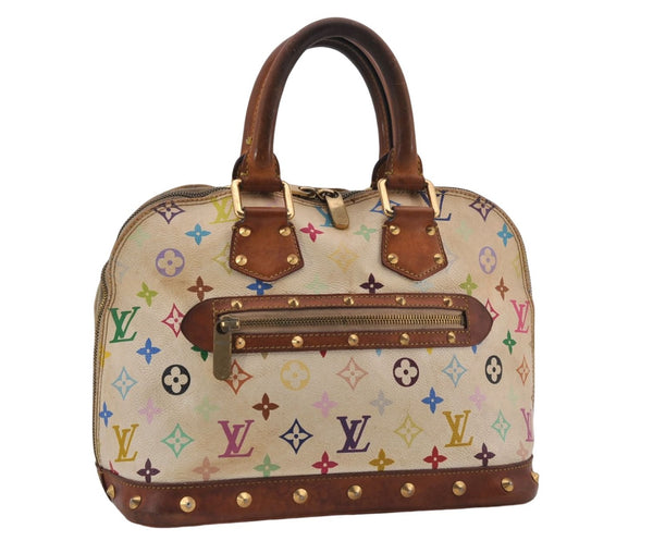 Auth Louis Vuitton Monogram Multicolor Alma PM Hand Bag White M92647 LV 8944D