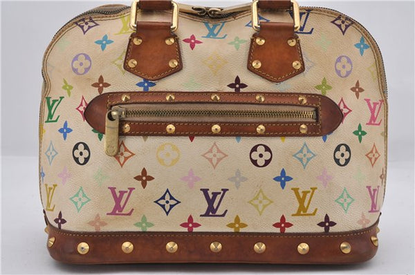 Auth Louis Vuitton Monogram Multicolor Alma PM Hand Bag White M92647 LV 8944D