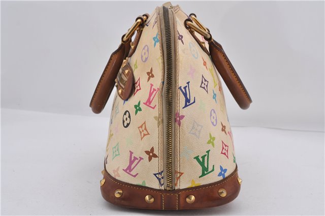 Auth Louis Vuitton Monogram Multicolor Alma PM Hand Bag White M92647 LV 8944D