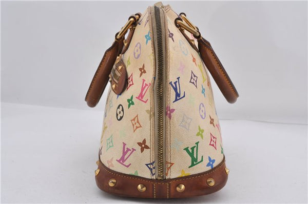 Auth Louis Vuitton Monogram Multicolor Alma PM Hand Bag White M92647 LV 8944D