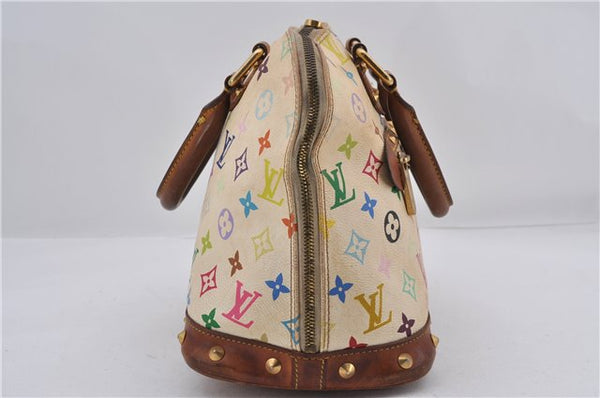 Auth Louis Vuitton Monogram Multicolor Alma PM Hand Bag White M92647 LV 8944D
