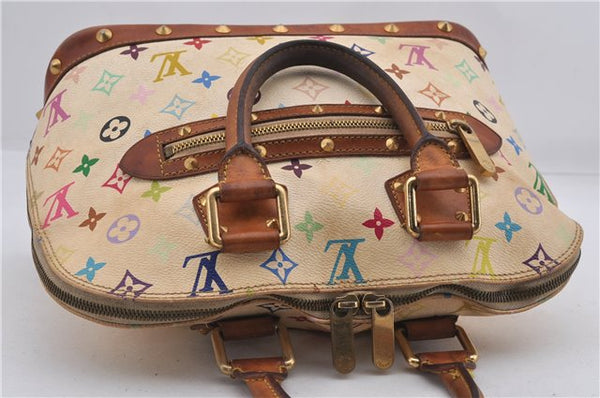 Auth Louis Vuitton Monogram Multicolor Alma PM Hand Bag White M92647 LV 8944D