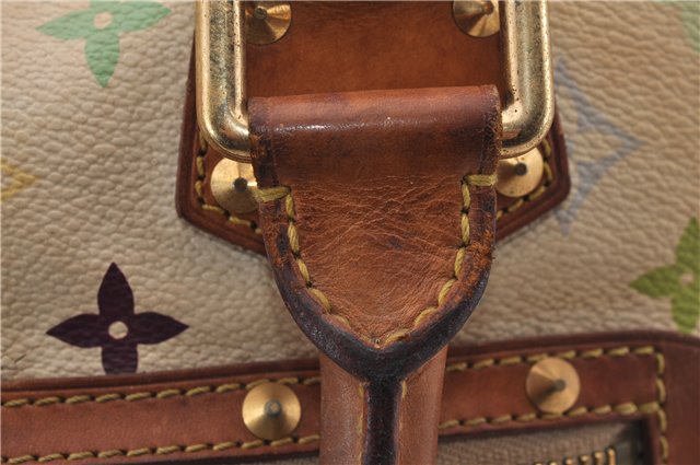 Auth Louis Vuitton Monogram Multicolor Alma PM Hand Bag White M92647 LV 8944D