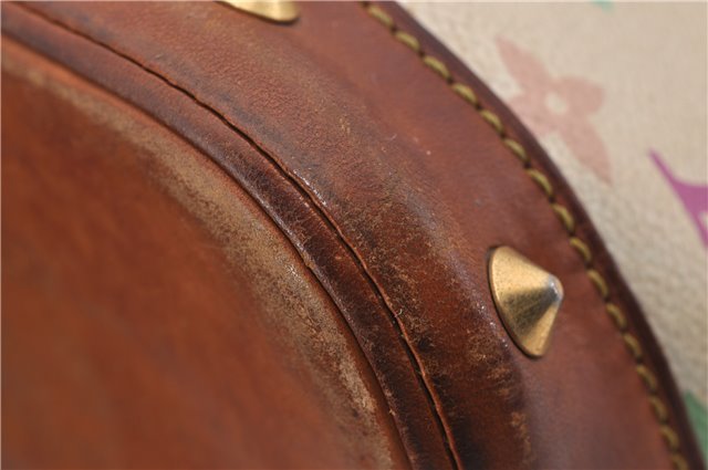 Auth Louis Vuitton Monogram Multicolor Alma PM Hand Bag White M92647 LV 8944D