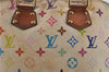 Auth Louis Vuitton Monogram Multicolor Alma PM Hand Bag White M92647 LV 8944D