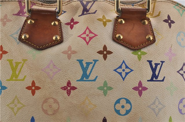 Auth Louis Vuitton Monogram Multicolor Alma PM Hand Bag White M92647 LV 8944D