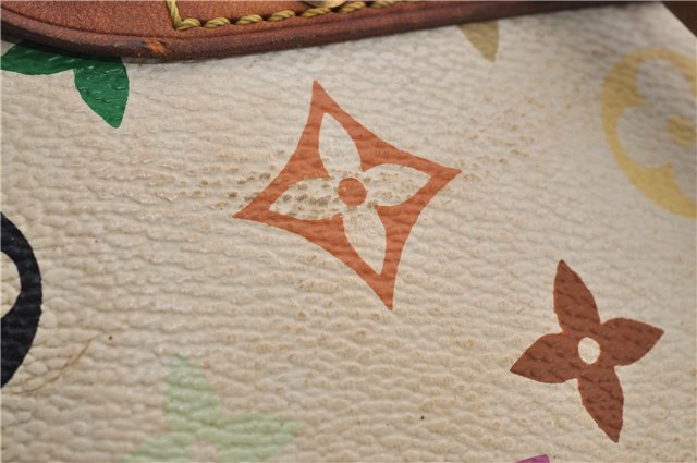 Auth Louis Vuitton Monogram Multicolor Alma PM Hand Bag White M92647 LV 8944D