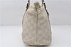 Authentic GUCCI Guccissima Abbey GG Leather Shoulder Tote Bag 141470 Ivory 8945E