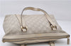 Authentic GUCCI Guccissima Abbey GG Leather Shoulder Tote Bag 141470 Ivory 8945E