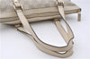 Authentic GUCCI Guccissima Abbey GG Leather Shoulder Tote Bag 141470 Ivory 8945E
