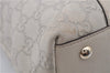 Authentic GUCCI Guccissima Abbey GG Leather Shoulder Tote Bag 141470 Ivory 8945E