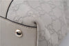 Authentic GUCCI Guccissima Abbey GG Leather Shoulder Tote Bag 141470 Ivory 8945E