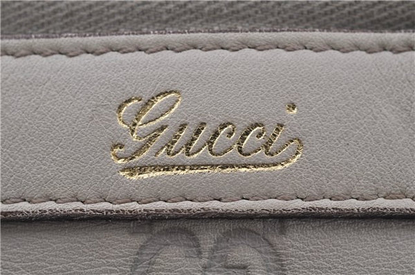 Authentic GUCCI Guccissima Abbey GG Leather Shoulder Tote Bag 141470 Ivory 8945E