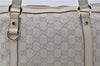 Authentic GUCCI Guccissima Abbey GG Leather Shoulder Tote Bag 141470 Ivory 8945E