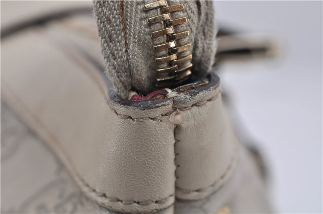 Authentic GUCCI Guccissima Abbey GG Leather Shoulder Tote Bag 141470 Ivory 8945E