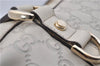 Authentic GUCCI Guccissima Abbey GG Leather Shoulder Tote Bag 141470 Ivory 8945E
