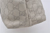 Authentic GUCCI Guccissima Abbey GG Leather Shoulder Tote Bag 141470 Ivory 8945E