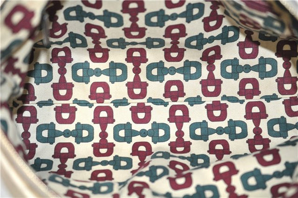 Authentic GUCCI Guccissima Abbey GG Leather Shoulder Tote Bag 141470 Ivory 8945E