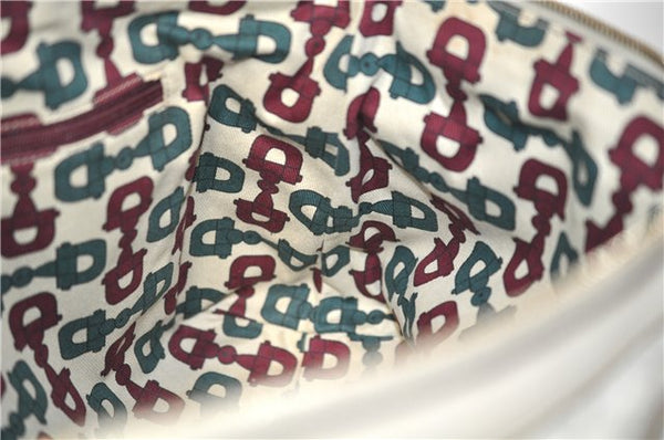 Authentic GUCCI Guccissima Abbey GG Leather Shoulder Tote Bag 141470 Ivory 8945E