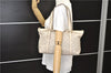 Authentic GUCCI Guccissima Abbey GG Leather Shoulder Tote Bag 141470 Ivory 8945E