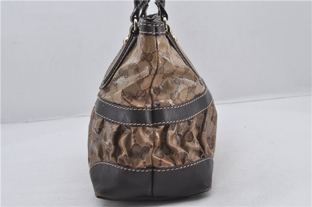 Authentic GUCCI GG Crystal Shoulder Tote Bag PVC Leather 223964 Brown 8946E
