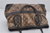 Authentic GUCCI GG Crystal Shoulder Tote Bag PVC Leather 223964 Brown 8946E