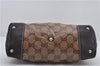 Authentic GUCCI GG Crystal Shoulder Tote Bag PVC Leather 223964 Brown 8946E
