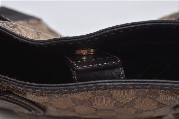 Authentic GUCCI GG Crystal Shoulder Tote Bag PVC Leather 223964 Brown 8946E