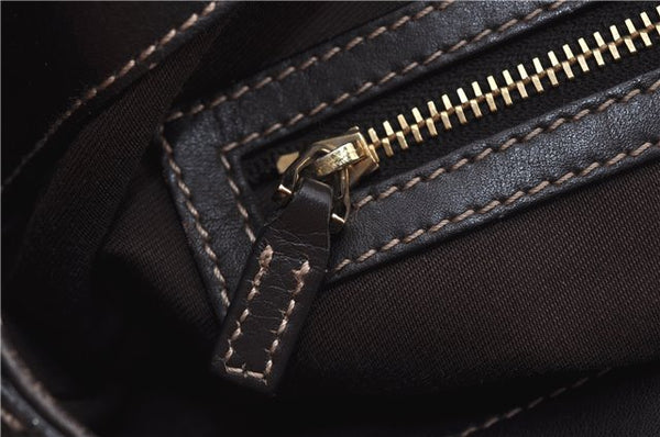 Authentic GUCCI GG Crystal Shoulder Tote Bag PVC Leather 223964 Brown 8946E