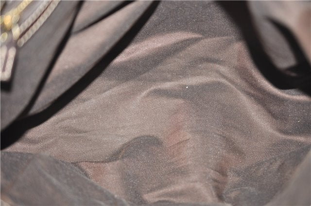 Authentic GUCCI GG Crystal Shoulder Tote Bag PVC Leather 223964 Brown 8946E