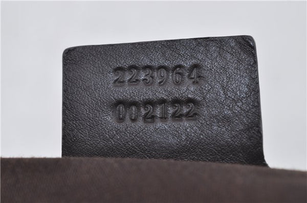 Authentic GUCCI GG Crystal Shoulder Tote Bag PVC Leather 223964 Brown 8946E