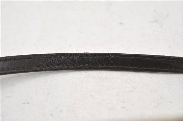 Authentic GUCCI Hand Bag Pouch Purse GG Canvas Leather 07198 Brown 8947D