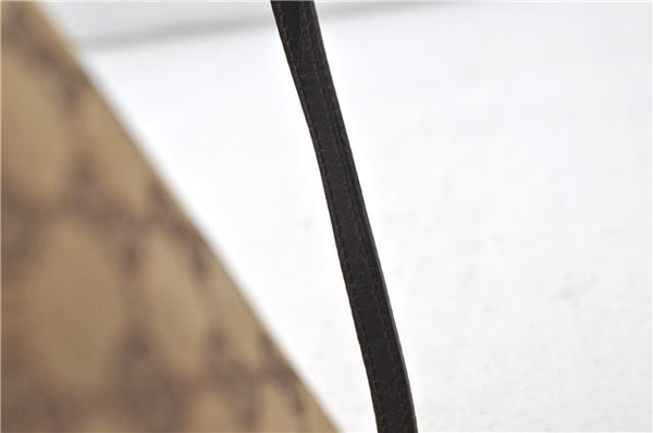 Authentic GUCCI Hand Bag Pouch Purse GG Canvas Leather 07198 Brown 8947D