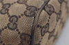 Authentic GUCCI Hand Bag Pouch Purse GG Canvas Leather 07198 Brown 8947D