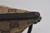 Authentic GUCCI Hand Bag Pouch Purse GG Canvas Leather 07198 Brown 8947D
