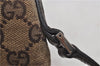 Authentic GUCCI Hand Bag Pouch Purse GG Canvas Leather 07198 Brown 8947D
