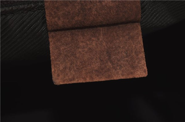 Authentic GUCCI Hand Bag Pouch Purse GG Canvas Leather 07198 Brown 8947D