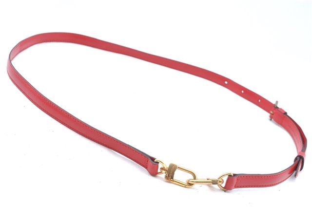 Authentic Louis Vuitton Leather Shoulder Strap Red 27.6-33.5