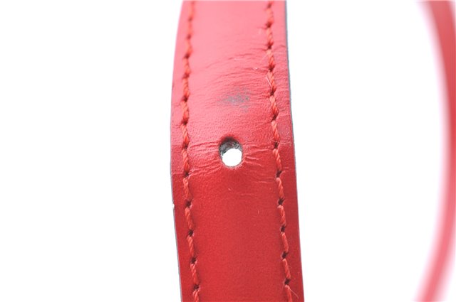 Authentic Louis Vuitton Leather Shoulder Strap Red 27.6-33.5