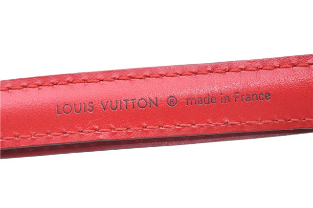 Authentic Louis Vuitton Leather Shoulder Strap Red 27.6-33.5