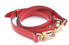 Authentic Louis Vuitton Leather Shoulder Strap Red 27.6-33.5" LV 8950C