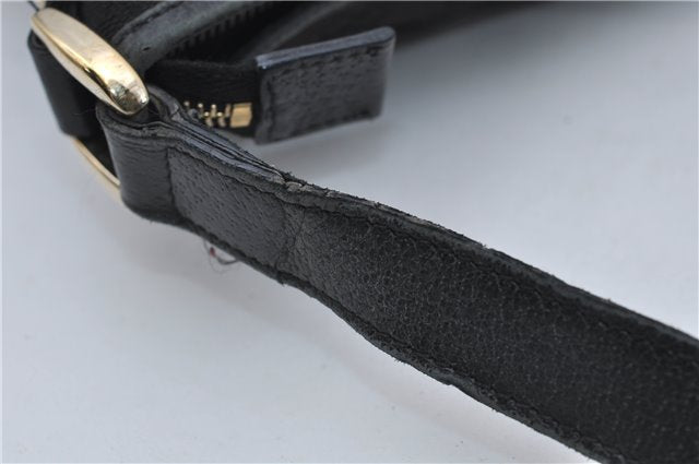 Authentic GUCCI Abbey Shoulder Cross Bag GG Canvas Leather 131326 Black 8950D